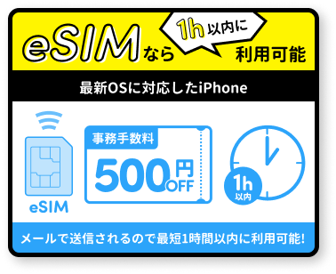 eSIM登場！